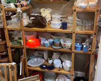 Wooden shelving unit 