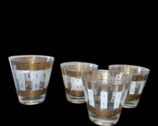 Vintage MCM culver style glassware 