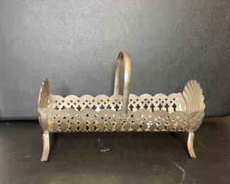 Vintage silver plate cracker biscuit basket 