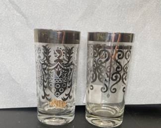 Vintage MCM Kimco silver knights highball 