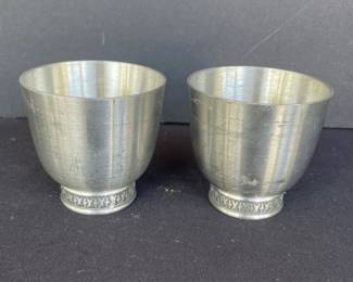 Haugrud Norway Ornament Pewter  Shot Cup Glass