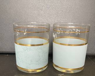 Vintage culver style glassware 