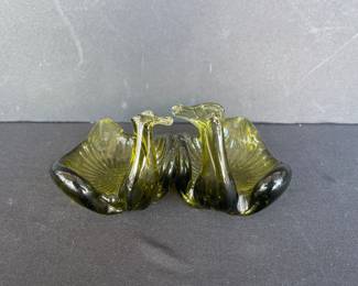 Murano style swans 