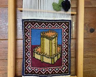 Tapestry on loom display