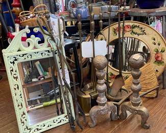 Vintage fireplace accessories 