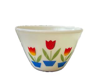 Vintage Anchor Hocking Fire King TULIP TIME  Mixing  Bowl