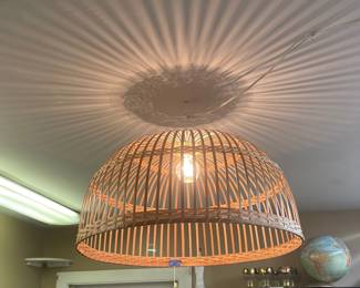 Ikea style rattan pendant lantern 
