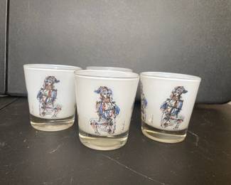 Vintage MCM Eugene Karlin Jester Glasses