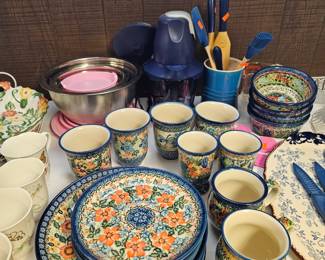 Vintage Polish Pottery, dinnerware