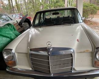 1971 Mercedes Benz 220 Diesel. Immaculate interior. Dead battery and haven’t started in several years. Ran great prior to carporting. Sold as is. $3000 firm.