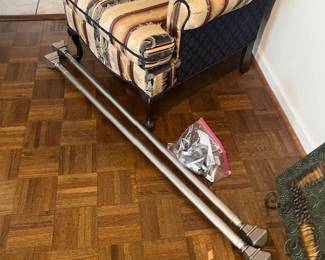 Arm Chair - $100 & Curtain Rods - $20