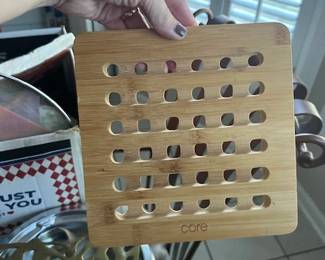 Bamboo Trivet - $5