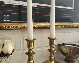 Weighted Brass Candle Sticks - $20 for the pair. 
