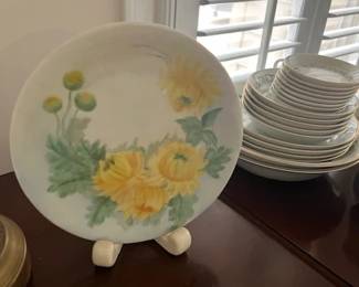$10 for the plate and $40 for the vase w/ lid and faux leaves. 