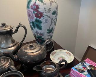 Floral Porcelain Table Lamp - $75