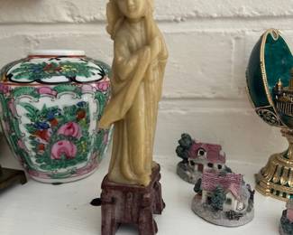 Ceramic vase sold in pre-sale.  Figurine - $10