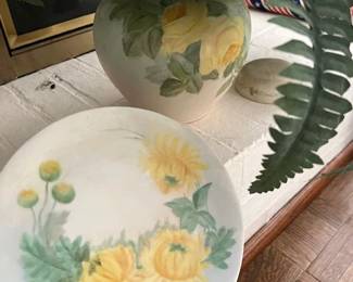 $10 for the plate and $40 for the vase w/ lid and faux leaves. 
