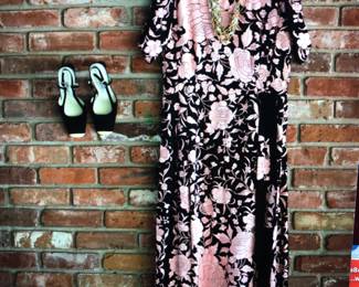 Dress made of vintage Spanish shawls.