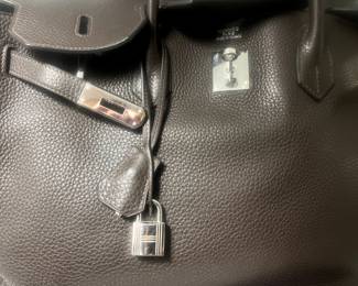 HERME'S Birken 40 Brown Togo - Palladium Hardware Authentic