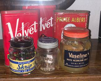 Many great Advertising bottles, jars, tins and signs have been located under the items in the home.  