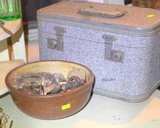 Lots of old suitcases and bags 