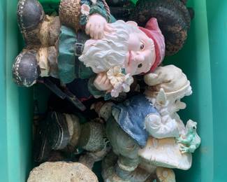 These are some great garden gnomes that were in one of the 172 new totes we went through. 