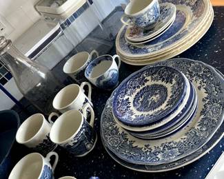Blue & white galore! Lots of Wedgwood & most English 