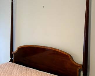 Inlay detail on headboard 