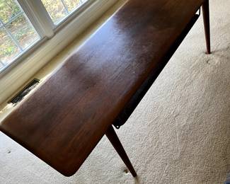 Peter Hvidt Solid Teak & Rattan Coffee Table for France & Sons
