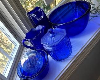Cobalt glassware 