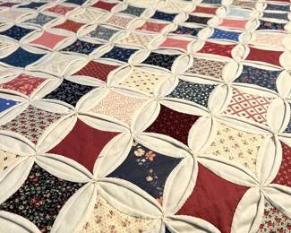 Handmade, gorgeous Cathedral Window Quilt 