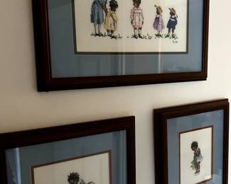 Needlepoint framed art 