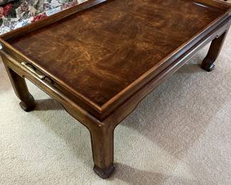 Burl wood Drexel coffee table 