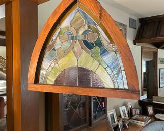 Antique Arched  Stained Glass