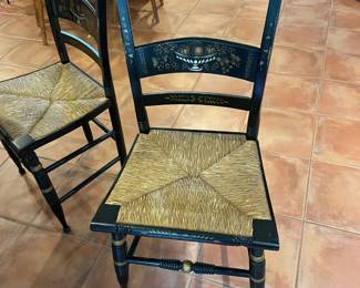 6 Matching Hitchcock Black chairs excellent condition