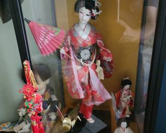 Japanese doll in case