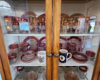 Ruby Red Thumbprint Glass