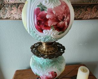 Victorian gone with the wind lamp