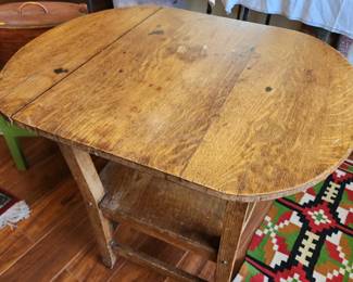 arts and crafts chair as table