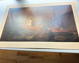 Peace Be Still Arnold Friberg signed, limited print - large