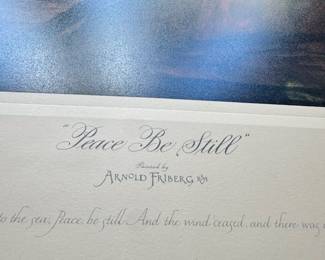 Peace Be Still Arnold Friberg signed, limited print - large