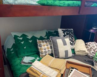 Bunk bed and cutest linens