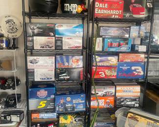 We have an entire room dedicated to model cars, posters, wall art, autographs, drag racing and NASCAR 