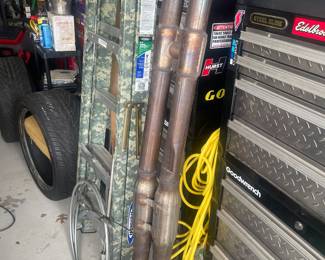 Tailpipes, ladders, tires, 
