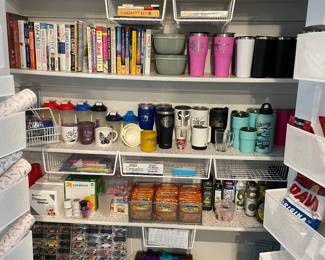 Large decorated tumbler cups. 