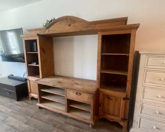 Pine entertainment center 4 pieces. Can be used separately 