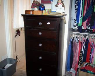 DARK-FINISH LINGERIE CHEST & MISC.