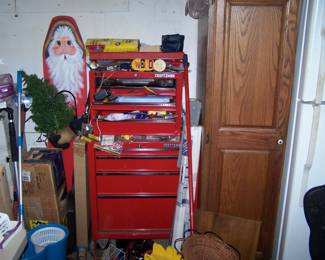 RED CRAFTSMAN TOOL CHEST & MISC.