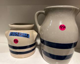 Roseville (smaller piece marked, larger unmarked)