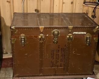 ANTIQUE CONTINENTAL TRUNK